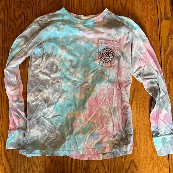 Tie dyed long sleeve pocket tee! Caseville, MI. - Picture 1 of 3